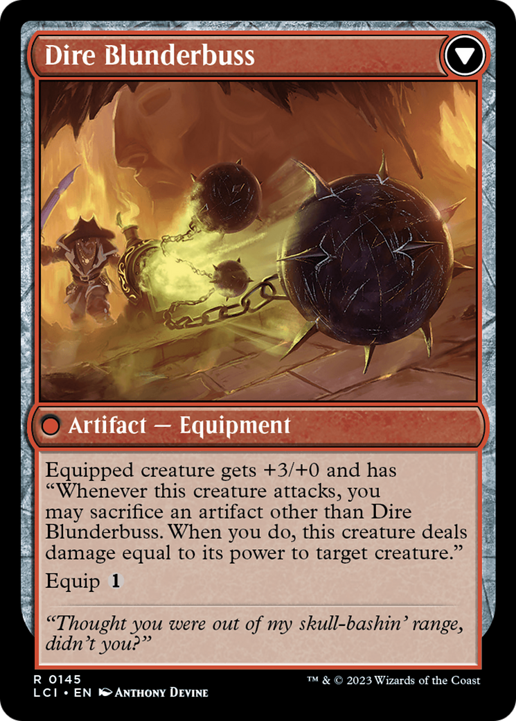 Dire Flail // Dire Blunderbuss (LCI-145) [The Lost Caverns of Ixalan]