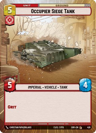 Occupier Siege Tank (Hyperspace) (428) [Spark of Rebellion] Foil