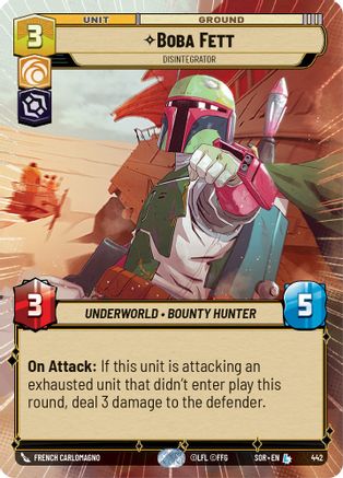 Boba Fett - Disintegrator (Hyperspace) (442) [Spark of Rebellion] Foil