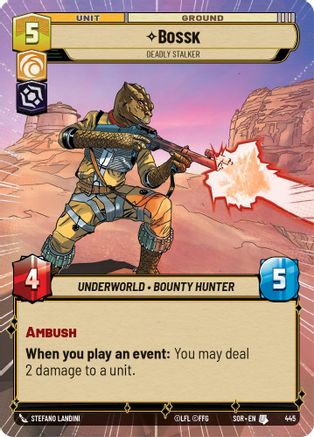 Bossk - Deadly Stalker (Hyperspace) (445) [Spark of Rebellion] Foil