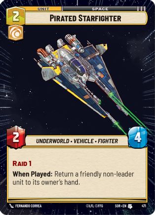 Pirated Starfighter (Hyperspace) (471) [Spark of Rebellion] Foil