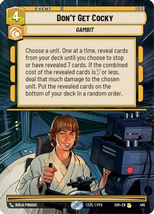 Don't Get Cocky (Hyperspace) (485) [Spark of Rebellion] Foil
