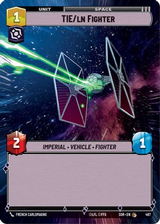 TIE/ln Fighter (Hyperspace) (487) [Spark of Rebellion] Foil