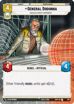 General Dodonna - Massassi Group Commander (Hyperspace) (500) [Spark of Rebellion] Foil