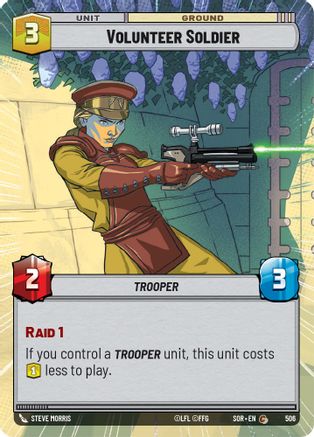 Volunteer Soldier (Hyperspace) (506) [Spark of Rebellion] Foil