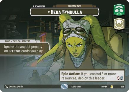 Hera Syndulla - Spectre Two (Showcase) (259) [Spark of Rebellion] Foil