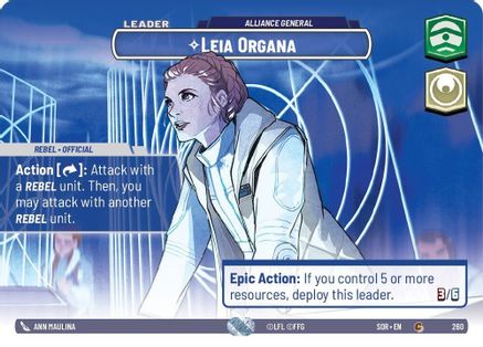 Leia Organa - Alliance General (Showcase) (260) [Spark of Rebellion] Foil