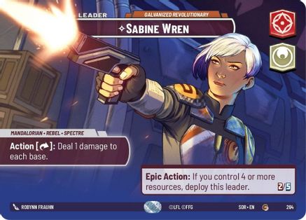 Sabine Wren - Galvanized Revolutionary (Showcase) (264) [Spark of Rebellion] Foil