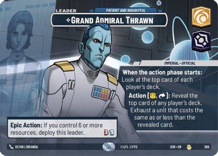 Grand Admiral Thrawn - Patient and Insightful (Showcase) (266) [Spark of Rebellion] Foil