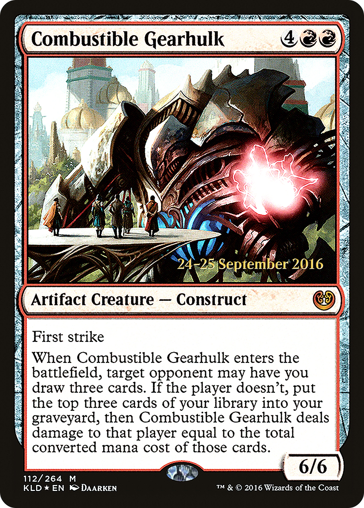 Combustible Gearhulk (PRE-112S) [Kaladesh Promos] Foil