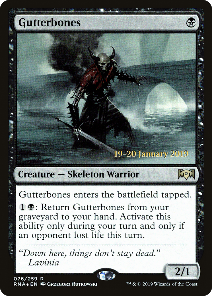 Gutterbones (PRE-76S) [Ravnica Allegiance Promos] Foil