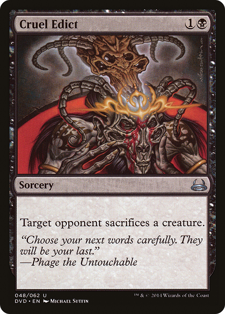 Cruel Edict (DD3-048) [Duel Decks Anthology: Divine vs. Demonic]