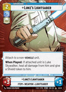 Luke's Lightsaber (Hyperspace) (08/20) [Spark of Rebellion Weekly Play Promos]
