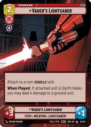Vader's Lightsaber (Hyperspace) (04/20) [Spark of Rebellion Weekly Play Promos]