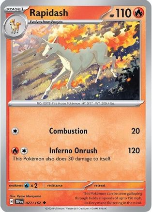 Rapidash 27 - [SV05 Temporal Forces] Reverse Holofoil