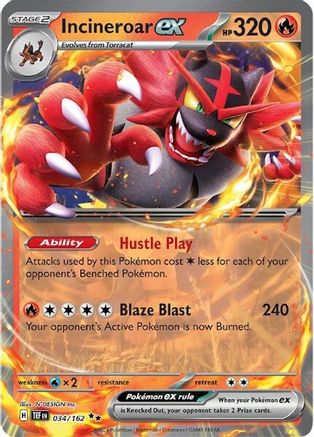Incineroar ex - 034/162 34 - [SV05 Temporal Forces] Holofoil