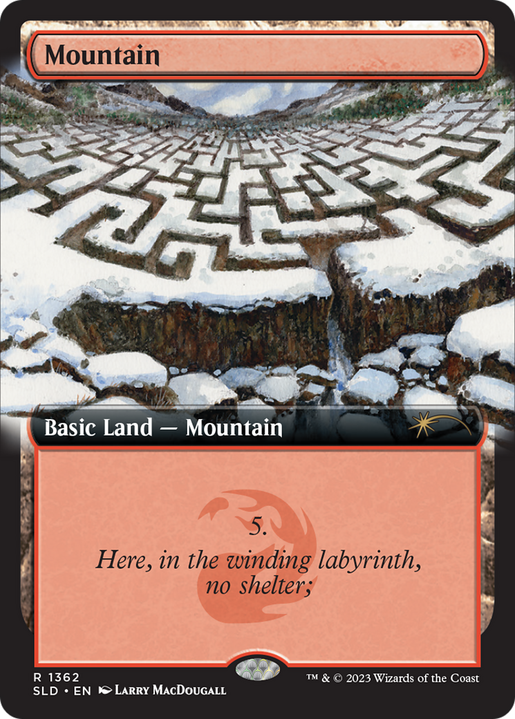 Mountain (SLD-1362) [Secret Lair Drop]: (Extended Art) Foil