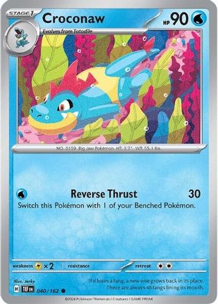 Croconaw 40 - [SV05 Temporal Forces] Reverse Holofoil