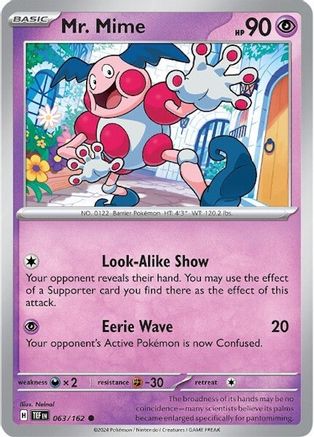 Mr. Mime 63 - [SV05 Temporal Forces] Reverse Holofoil