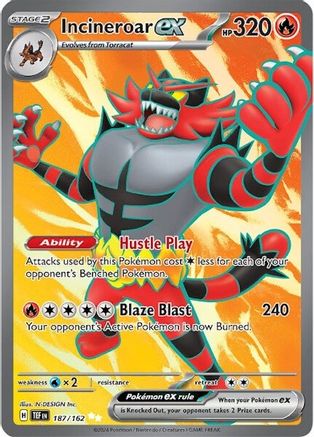 Incineroar ex - 187/162 187 - [SV05 Temporal Forces] Holofoil