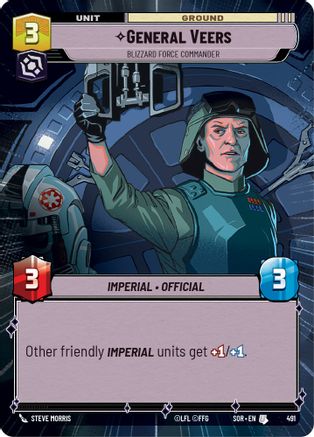 General Veers - Blizzard Force Commander (Hyperspace) (491) [Spark of Rebellion] Foil