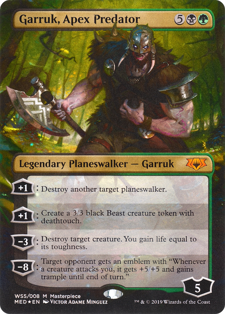 Garruk, Apex Predator (MED3-WS5) (Borderless) [Mythic Edition] Foil