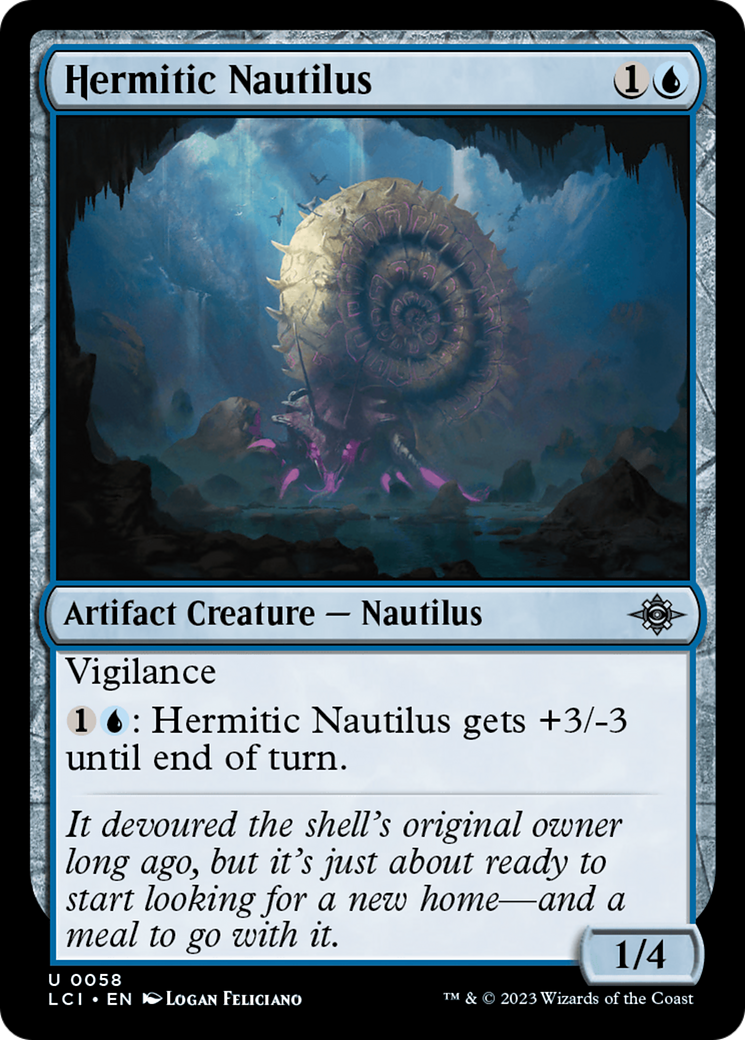 Hermitic Nautilus (LCI-058) [The Lost Caverns of Ixalan] Foil