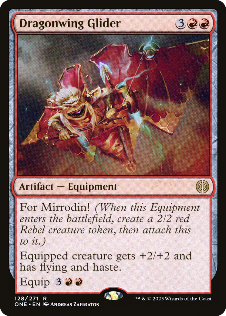 Dragonwing Glider (ONE-128) [Phyrexia: All Will Be One] Foil