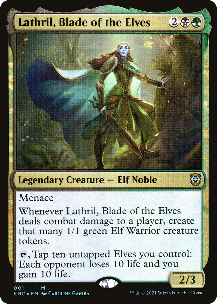 Lathril, Blade of the Elves (KHC-001) [Kaldheim Commander] Foil