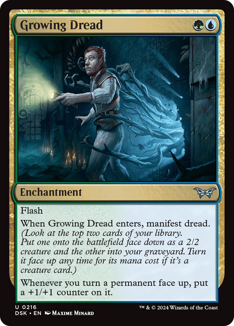 Growing Dread (DSK-216) [Duskmourn: House of Horror] Foil