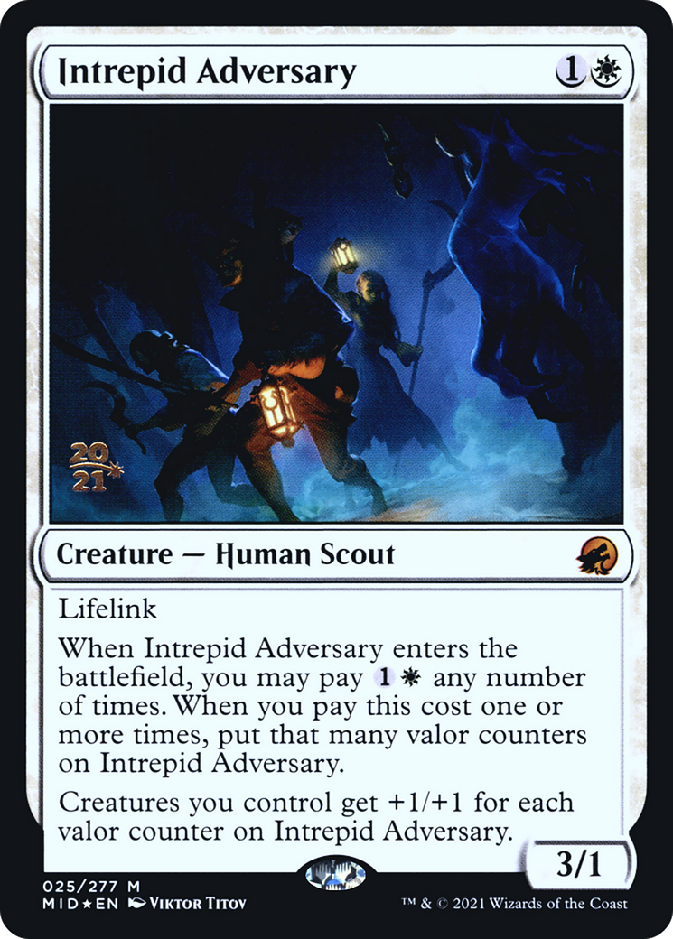 Intrepid Adversary (PRE-25S) [Innistrad: Midnight Hunt Promos] Foil