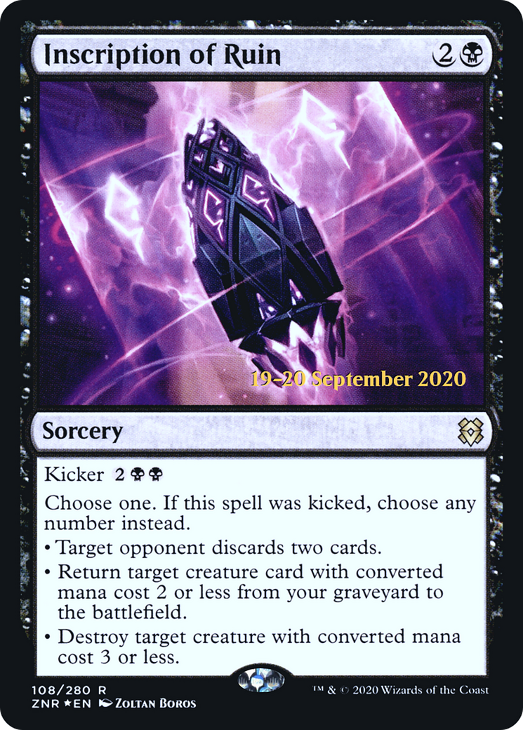 Inscription of Ruin (PRE-108S) [Zendikar Rising Promos] Foil