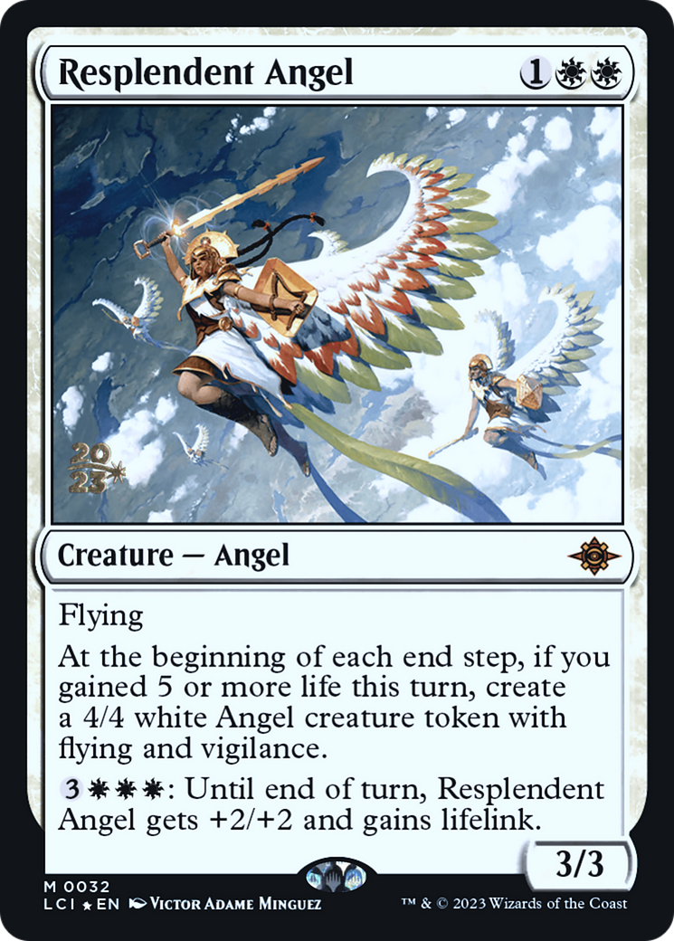 Resplendent Angel (PRE-32S) [The Lost Caverns of Ixalan Promos] Foil
