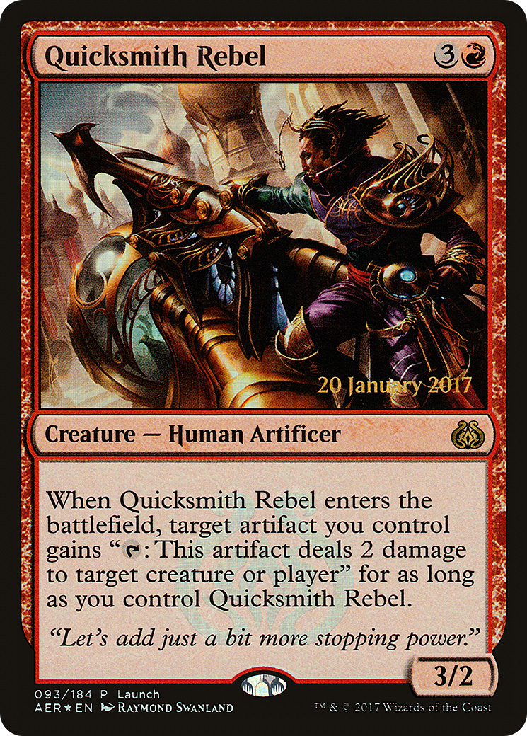 Quicksmith Rebel (LARP-093) [Aether Revolt Promos] Foil