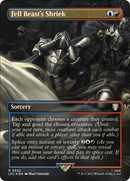 Fell Beast's Shriek (Borderless) (Surge Foil) (LTC-552) [Tales of Middle-earth Commander] (Borderless) Foil