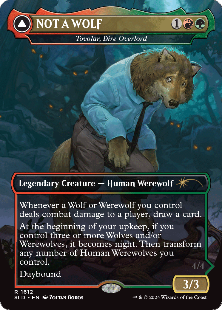 NOT A WOLF - Tovolar, Dire Overlord (SLD-1612) (Borderless) [Secret Lair Drop] Foil