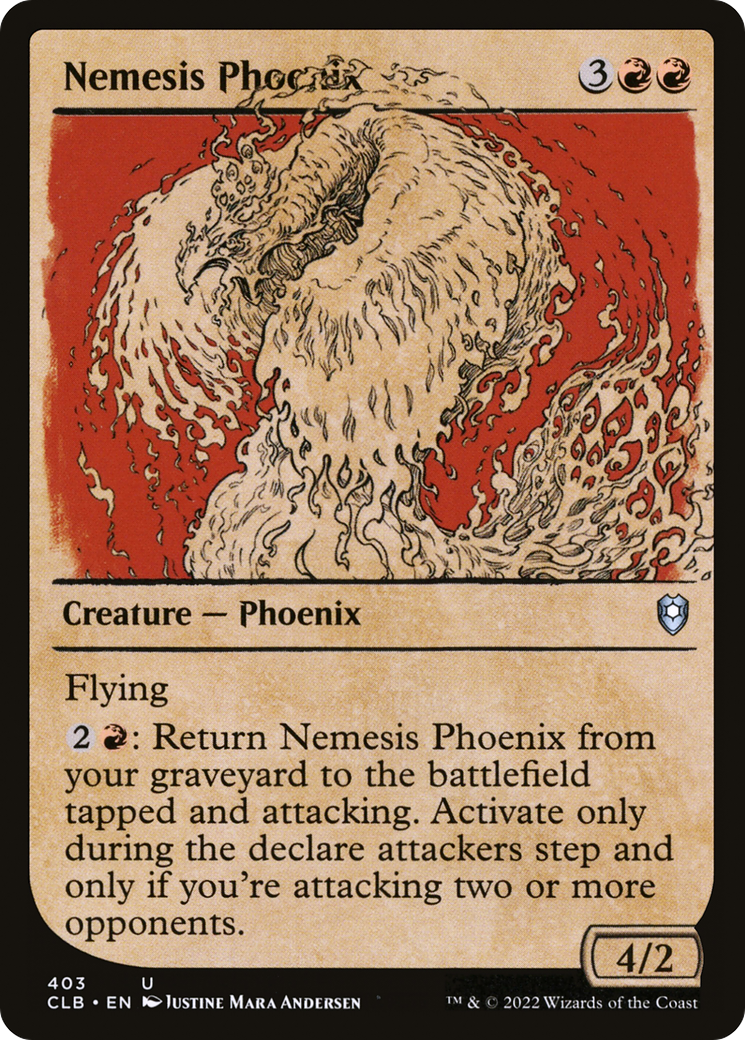 Nemesis Phoenix (Showcase) (CLB-403) [Commander Legends: Battle for Baldur's Gate]