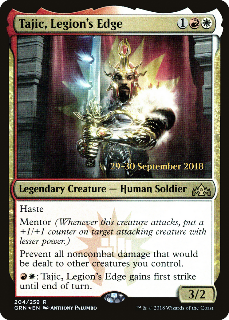 Tajic, Legion's Edge (PRE-204S) [Guilds of Ravnica Promos] Foil