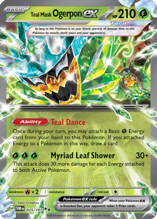 Teal Mask Ogerpon ex - 025/167 25 - [SV06 Twilight Masquerade] Holofoil