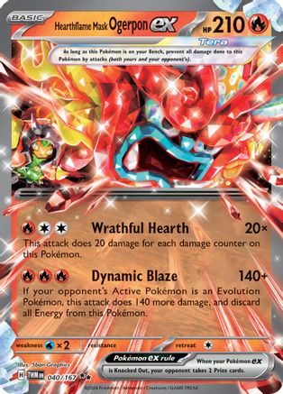 Hearthflame Mask Ogerpon ex - 040/167 40 - [SV06 Twilight Masquerade] Holofoil
