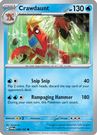 Crawdaunt 48 - [SV06 Twilight Masquerade] Reverse Holofoil