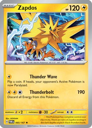 Zapdos 65 - [SV06 Twilight Masquerade] Holofoil