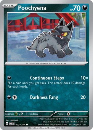 Poochyena 113 - [SV06 Twilight Masquerade] Reverse Holofoil