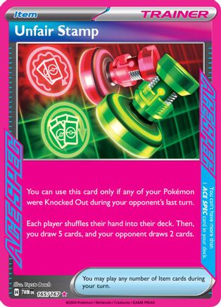 Unfair Stamp 165 - [SV06 Twilight Masquerade] Holofoil