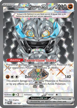 Cornerstone Mask Ogerpon ex - 199/167 199 - [SV06 Twilight Masquerade] Holofoil