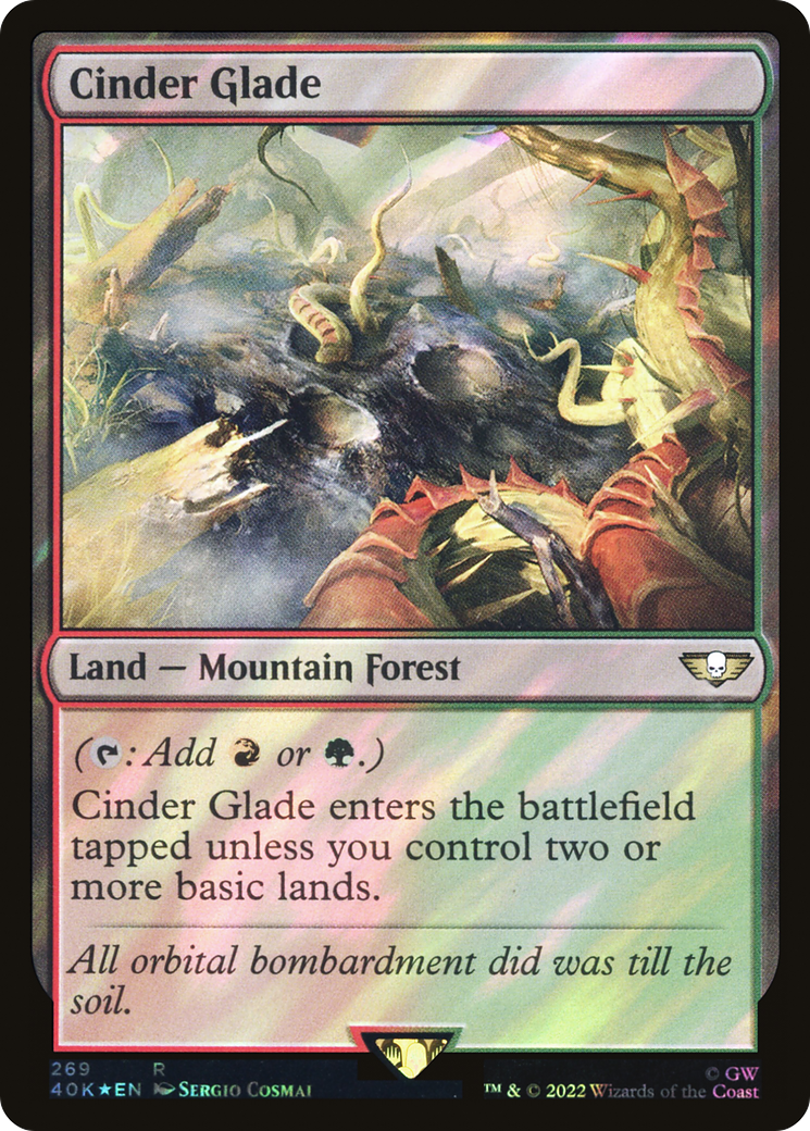 Cinder Glade (Surge Foil) (40K-269) [Warhammer 40,000 Commander] Foil