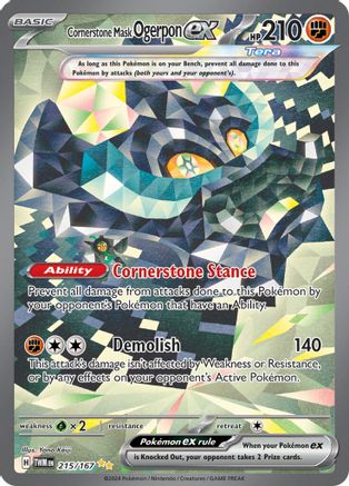 Cornerstone Mask Ogerpon ex - 215/167 215 - [SV06 Twilight Masquerade] Holofoil
