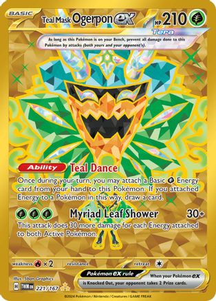 Teal Mask Ogerpon ex - 221/167 221 - [SV06 Twilight Masquerade] Holofoil