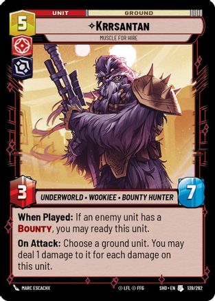 Krrsantan - Muscle for Hire (139/262) [Shadows of the Galaxy] Foil