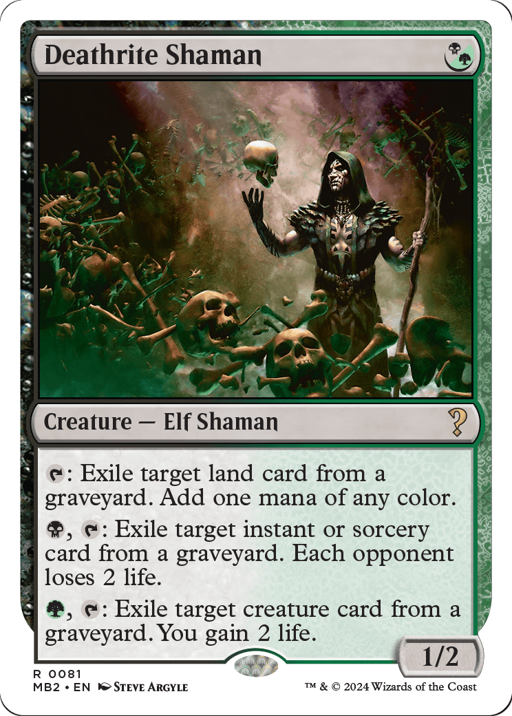 Deathrite Shaman (White Border) (MB2-081) [Mystery Booster 2]